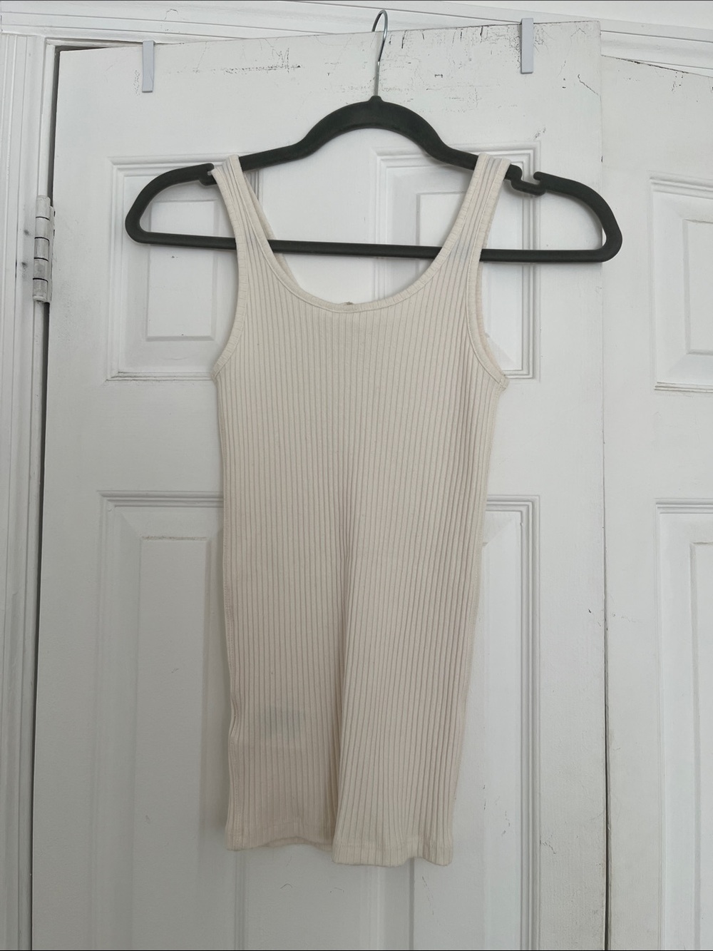 H&M Ribbed Tank Light Cream - Picture 4 of 7